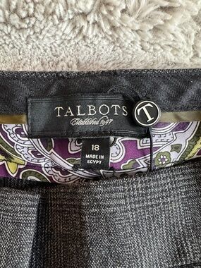 Talbots Gray Textured Dress Trousers
